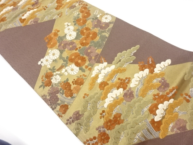 JAPANESE FUKURO OBI / WOVEN KIRIBAME STYTLE